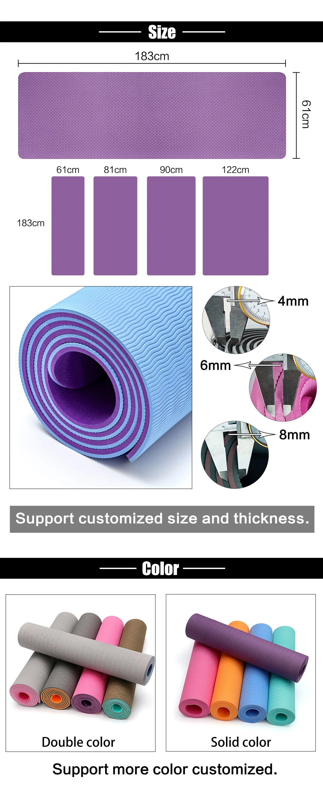 10mm Extra Thick Non Slip Exercise & Fitness Yoga Mat Extremely Comfortable for All Yoga Outdoor Practice Pilates Floor Workout